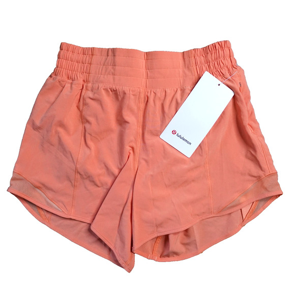 New Lululemon Size 4 Hotty Hot Shorts High Rise HR 4” Lined CRLK Peach